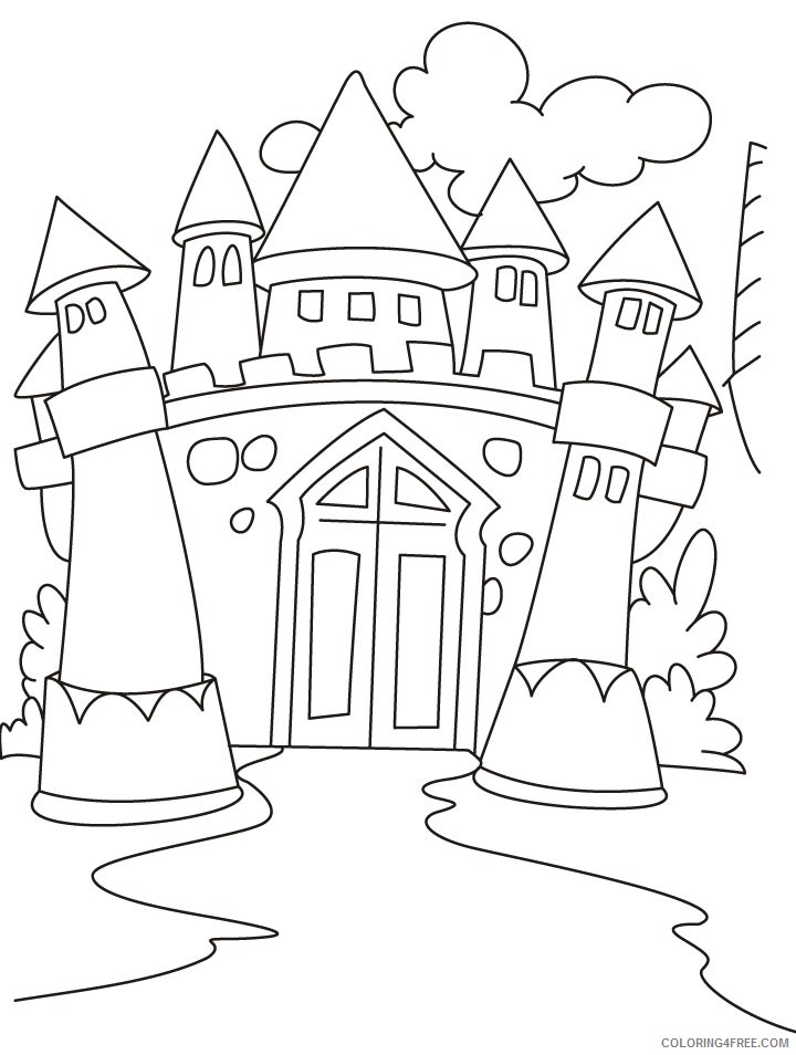 castle coloring pages printable for kids Coloring4free