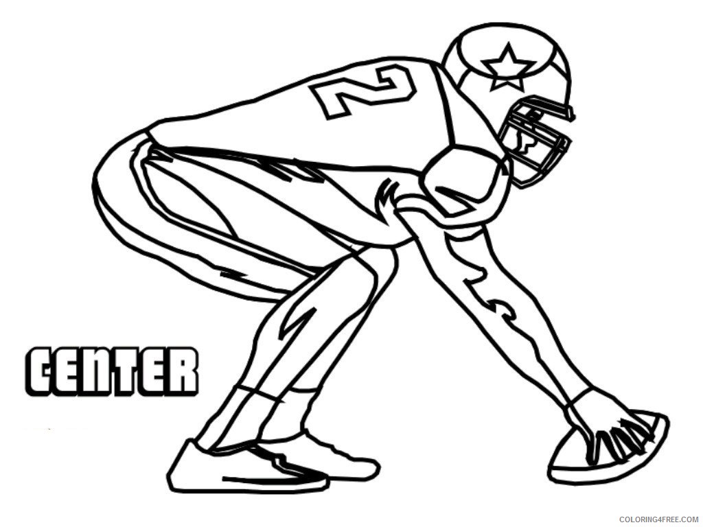 center american football coloring pages Coloring4free