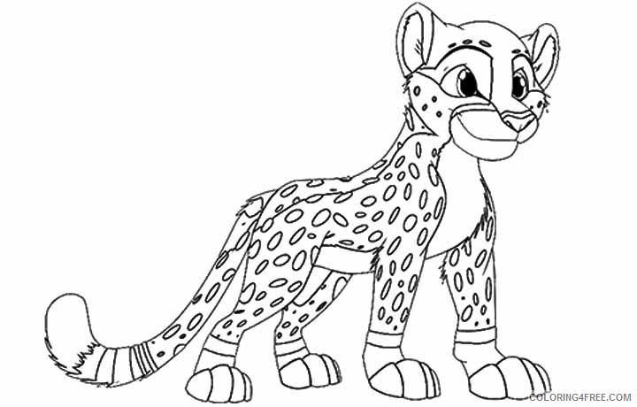 cheetah coloring pages for kids Coloring4free