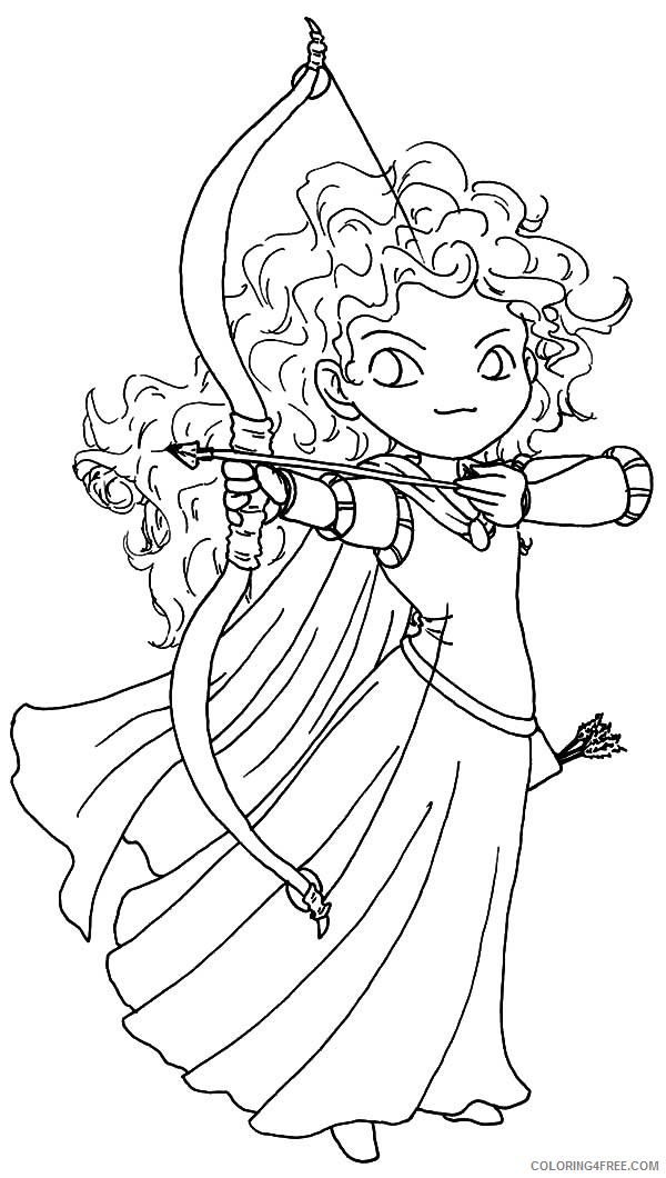 chibi coloring pages disney brave Coloring4free