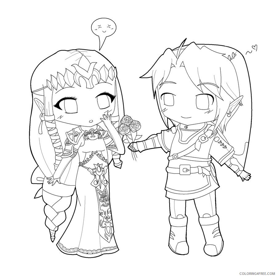 chibi couple coloring pages Coloring4free