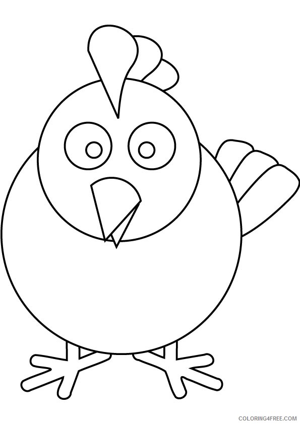 chicken coloring pages for preschool Coloring4free