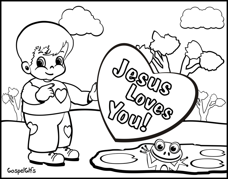 christian coloring pages jesus loves you Coloring4free