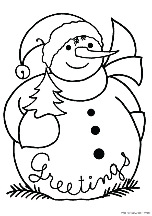 christmas snowman coloring pages Coloring4free