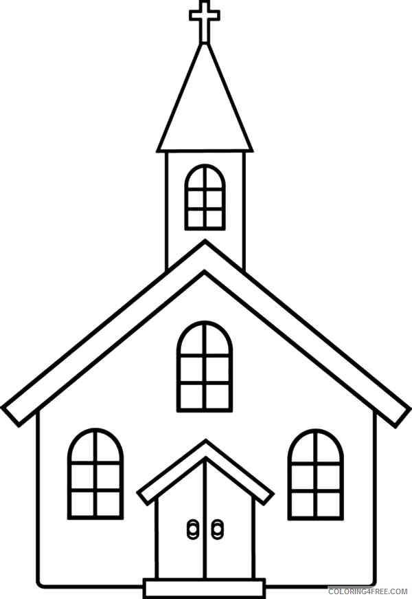 church coloring pages for preschool Coloring4free