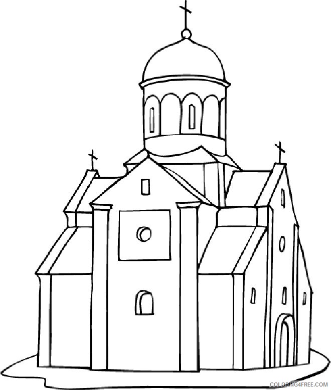 church coloring pages to print Coloring4free