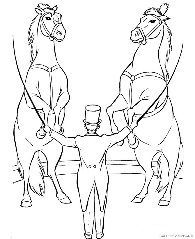 circus coloring pages horse Coloring4free