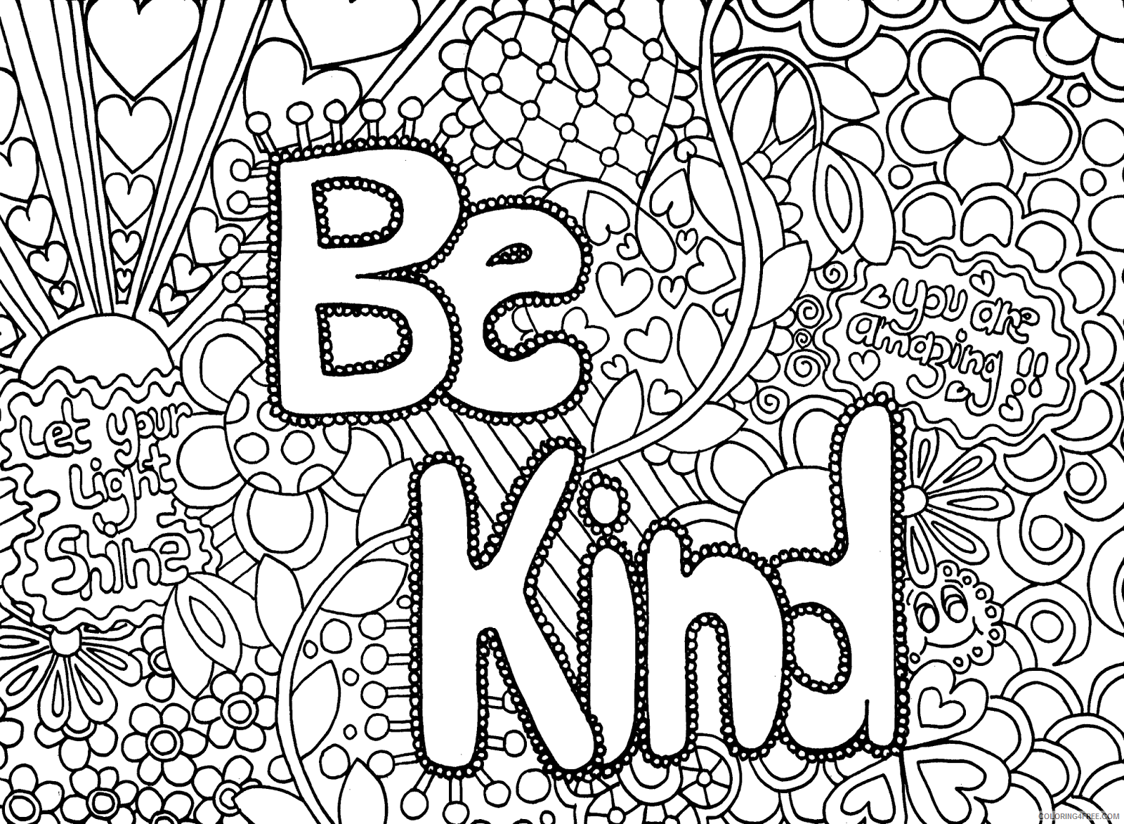 coloring pages for teens with words Coloring4free
