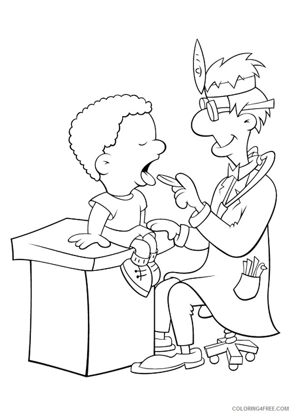community helpers coloring pages dentist Coloring4free