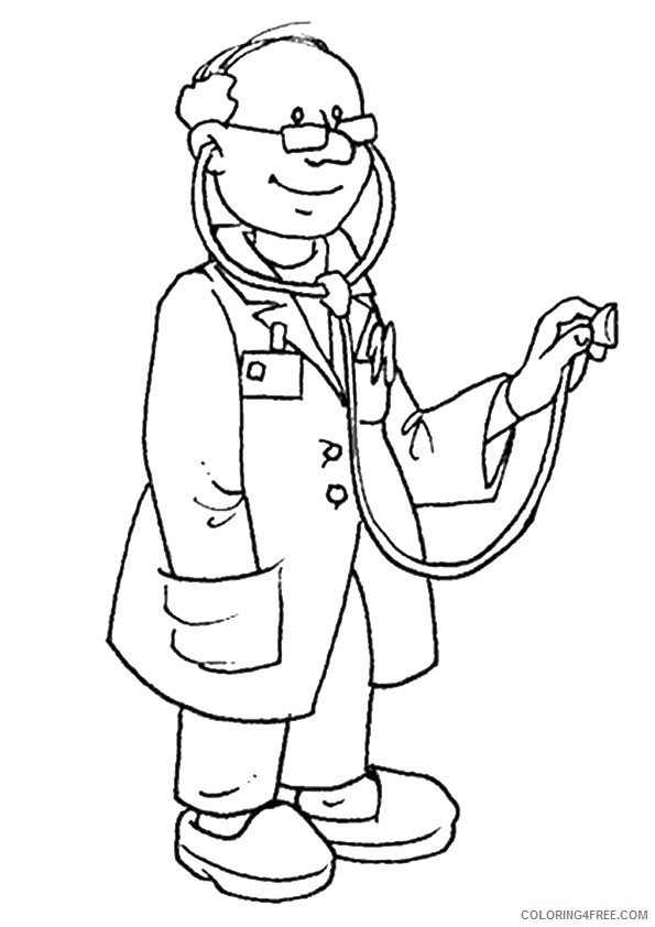 community helpers coloring pages doctor Coloring4free