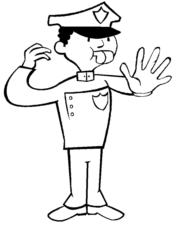 community helpers coloring pages traffic police Coloring4free