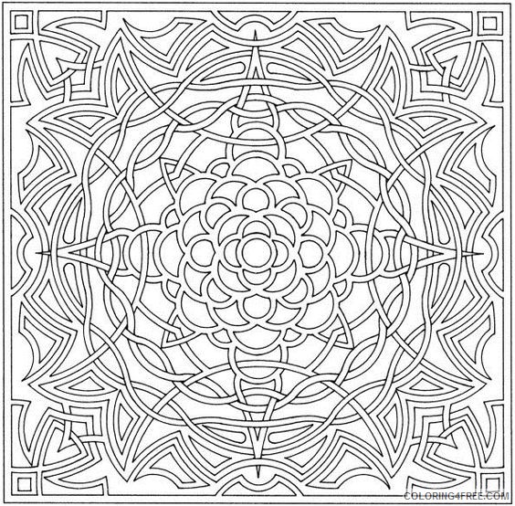 complex coloring pages geometric Coloring4free