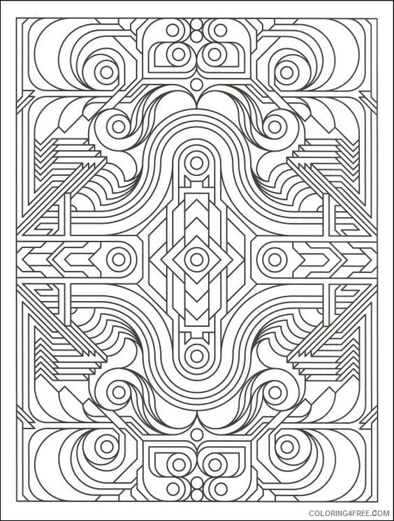 complex geometric coloring pages for adults Coloring4free