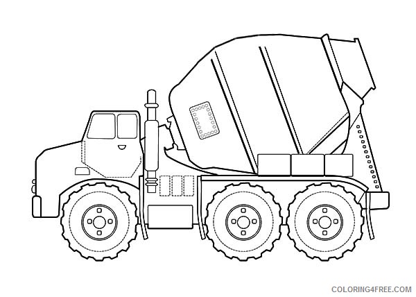 construction coloring pages cement mixer Coloring4free