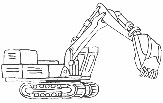 construction trucks coloring pages excavator Coloring4free