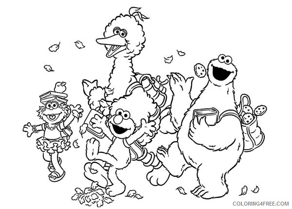 cookie monster and friends coloring pages Coloring4free