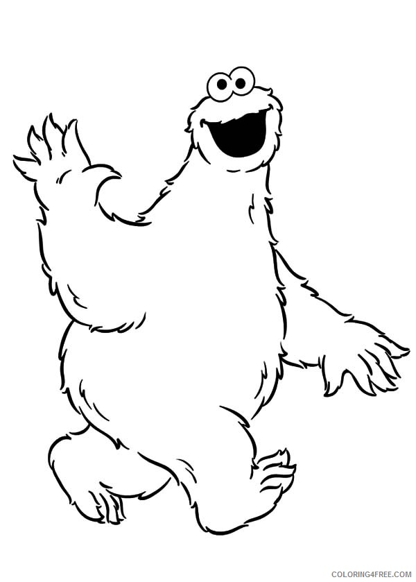 cookie monster coloring pages for kids Coloring4free
