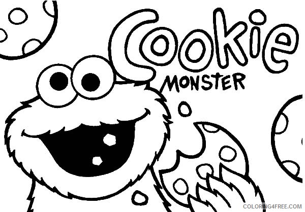 cookie monster coloring pages printable Coloring4free
