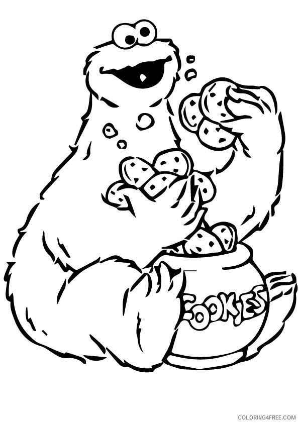 cookie monster coloring pages to print Coloring4free