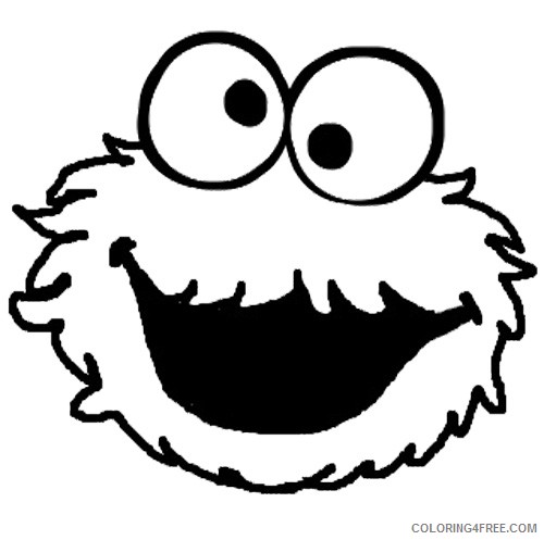 cookie monster face coloring pages Coloring4free