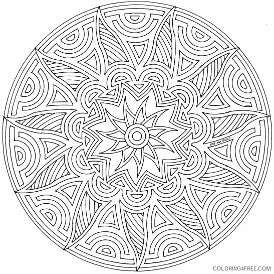 cool geometric coloring pages to print Coloring4free