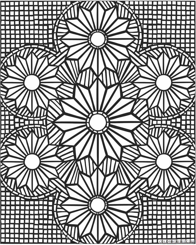 cool geometric design coloring pages Coloring4free