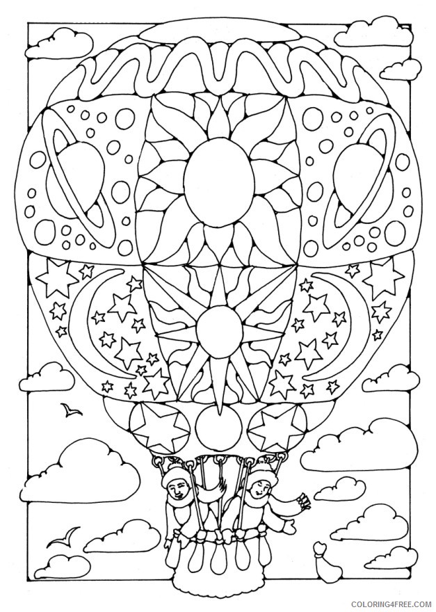 cool hot air balloon coloring pages Coloring4free