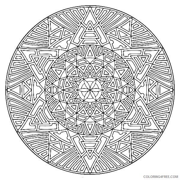 cool kaleidoscope coloring pages for adults Coloring4free