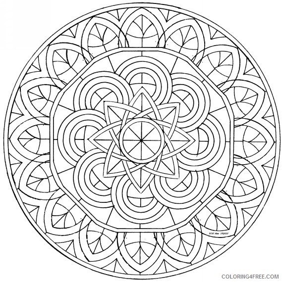 cool kaleidoscope coloring pages to print Coloring4free