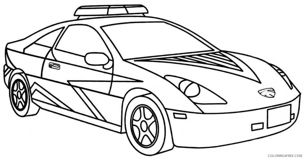 cool police car coloring pages Coloring4free