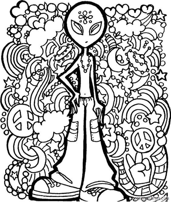 cool trippy coloring pages Coloring4free