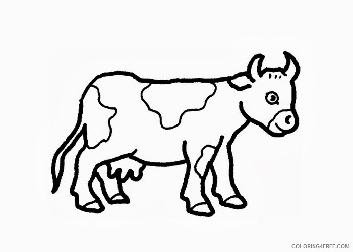 cow coloring pages for preschool Coloring4free