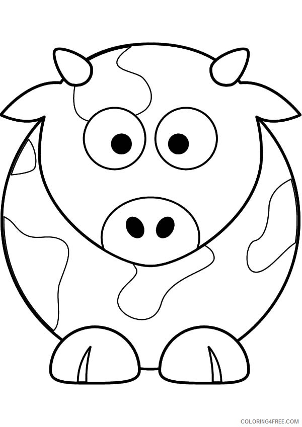 cow coloring pages for toddlers Coloring4free