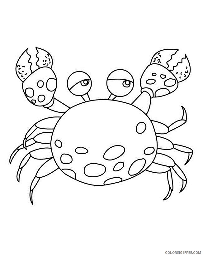 crab coloring pages for kids printable Coloring4free