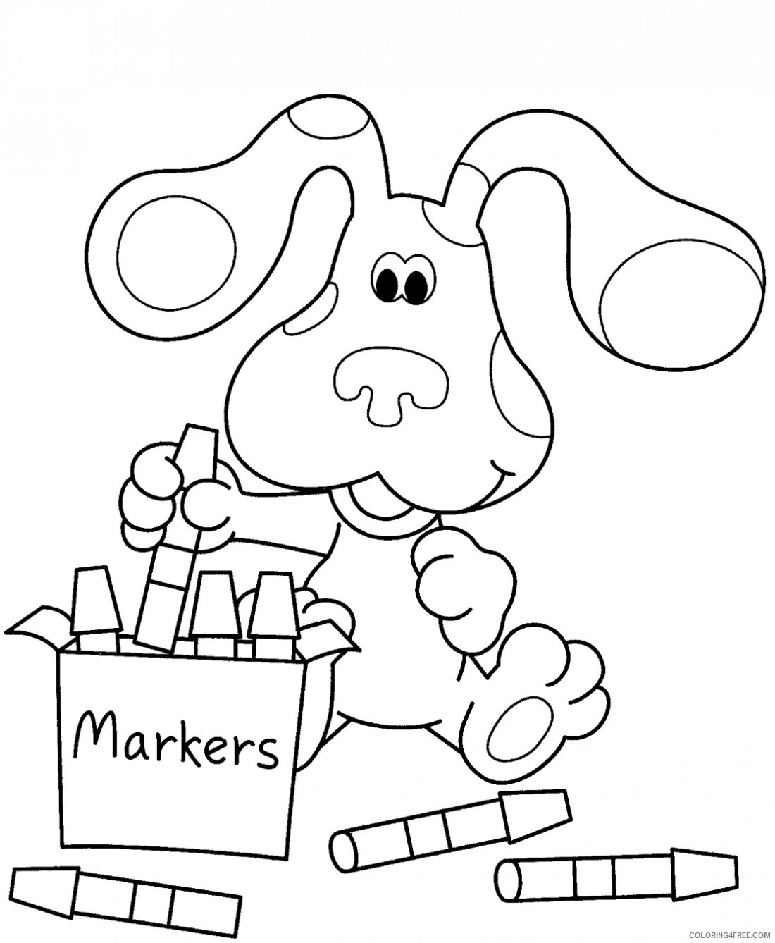 crayon coloring pages blues clues Coloring4free