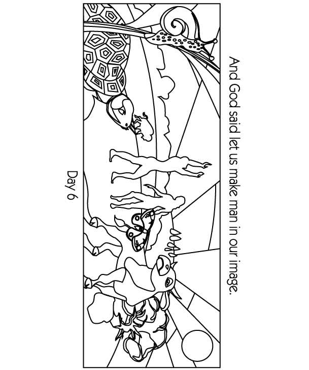 creation coloring pages day six Coloring4free