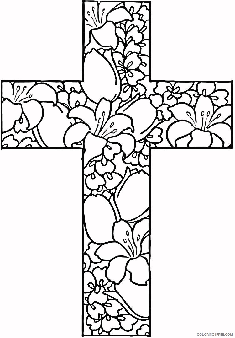 cross coloring pages for teens Coloring4free