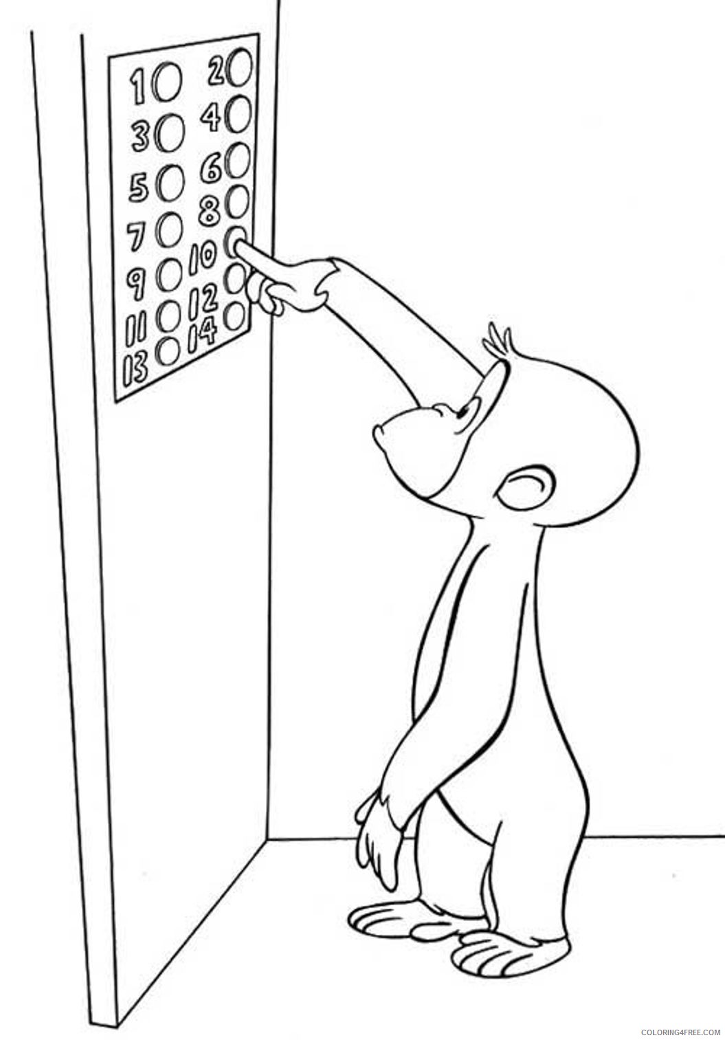 curious george coloring pages printable Coloring4free