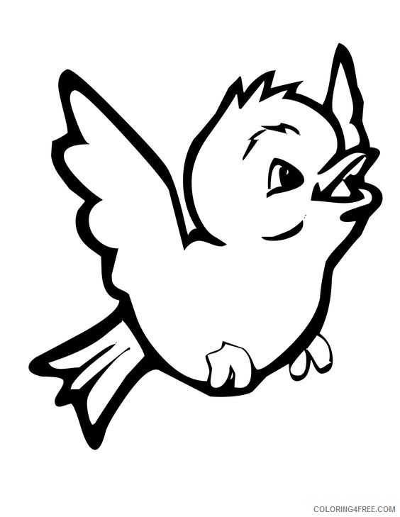 cute bird coloring pages flying Coloring4free
