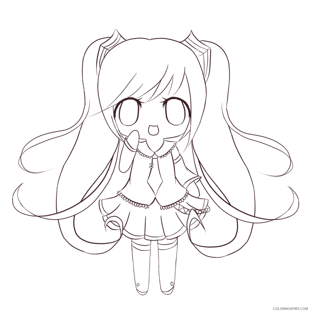 cute chibi coloring pages anime Coloring4free