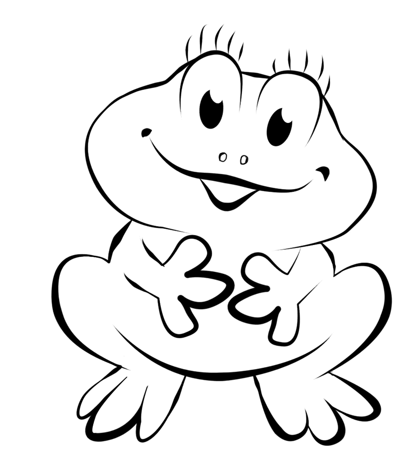 cute frog coloring pages for girls Coloring4free
