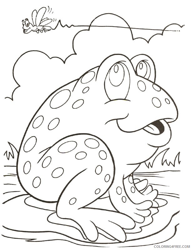 cute frog coloring pages on lily pad Coloring4free