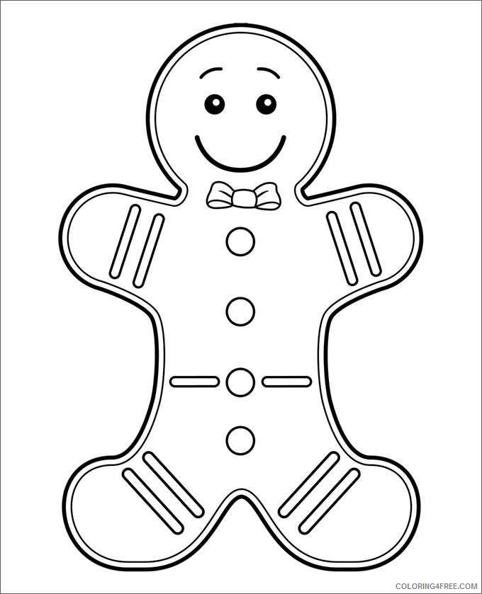 cute gingerbread man coloring pages for kids Coloring4free