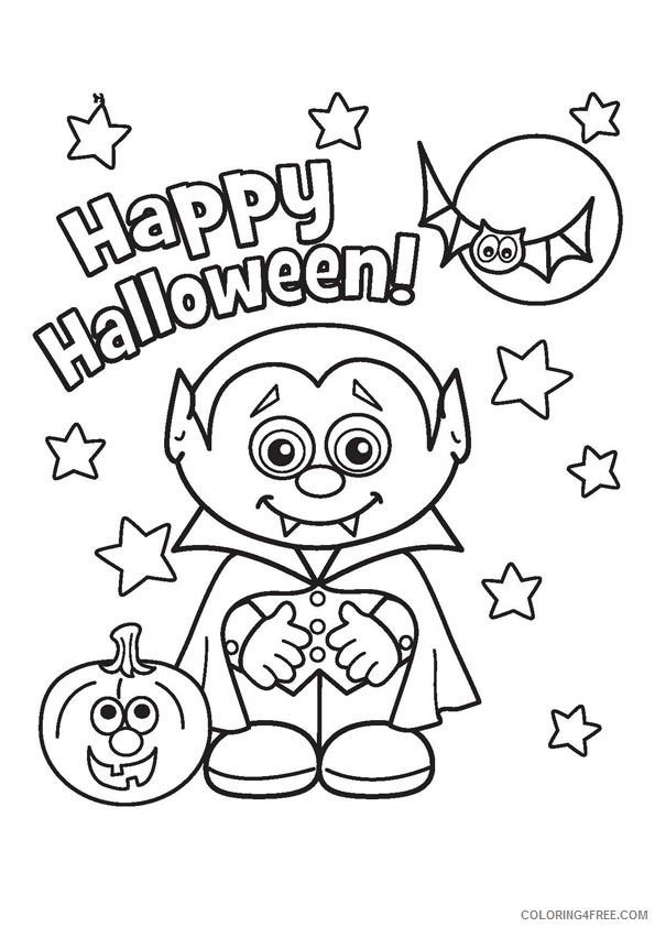 cute halloween vampire coloring pages Coloring4free