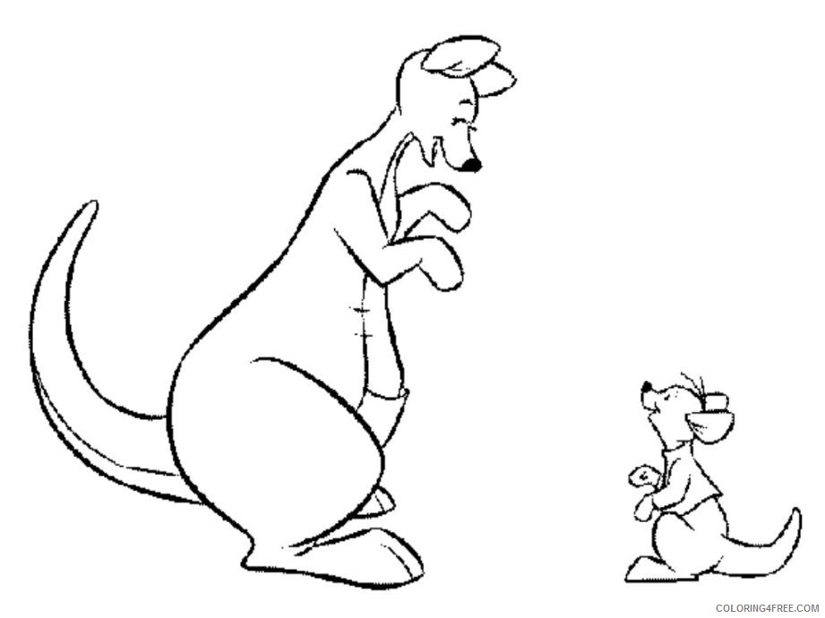 cute kangaroo coloring pages to print Coloring4free