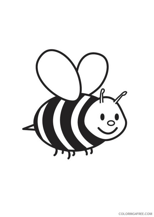 cute little bee coloring pages Coloring4free