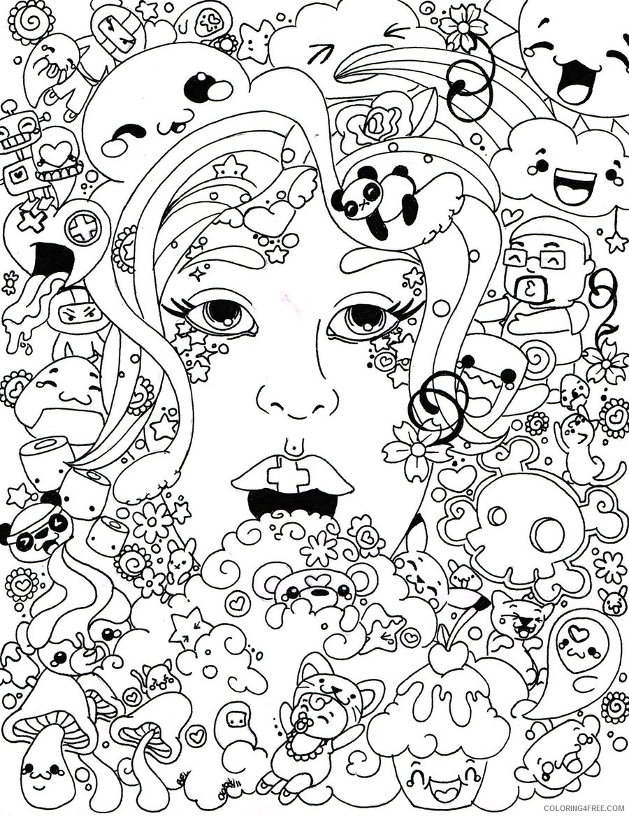 cute psychedelic coloring pages Coloring4free