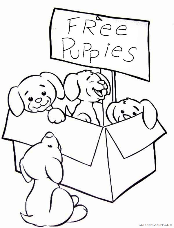 cute puppies coloring pages free Coloring4free