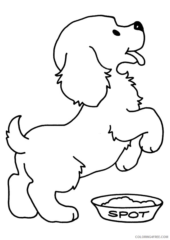 cute puppies coloring pages hungry Coloring4free