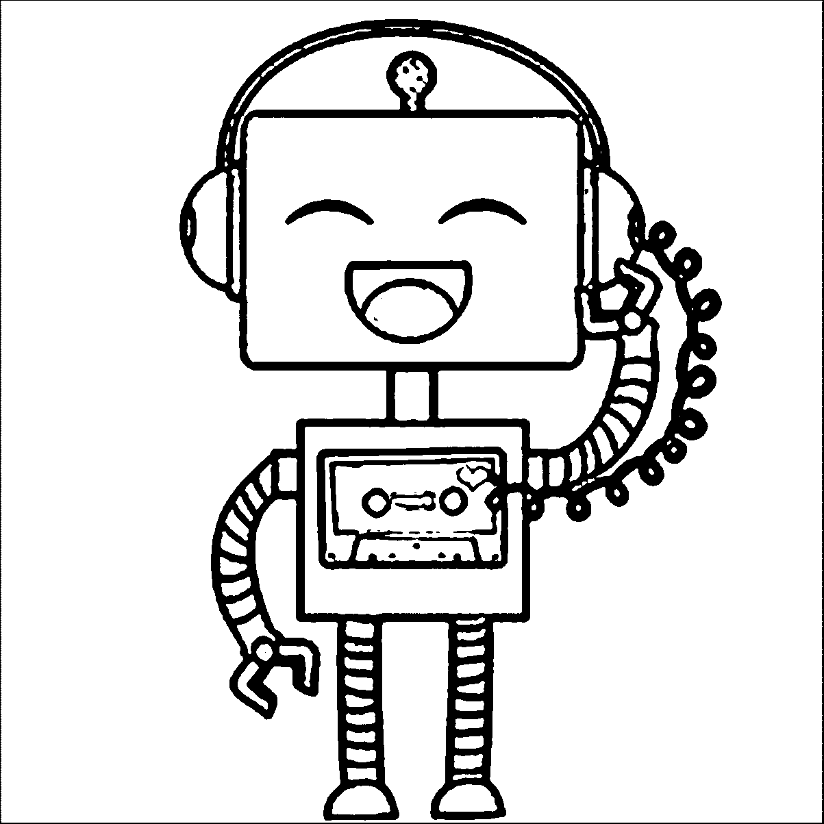 cute robot coloring pages Coloring4free
